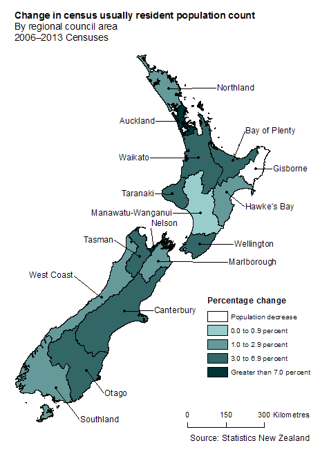 Auckland fastest-growing region since last census, and South Island ...